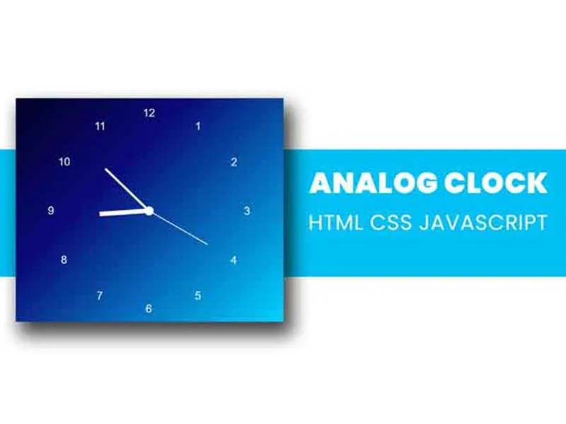 Analog Clock using HTML CSS and Javascript by codingflicks on Dribbble