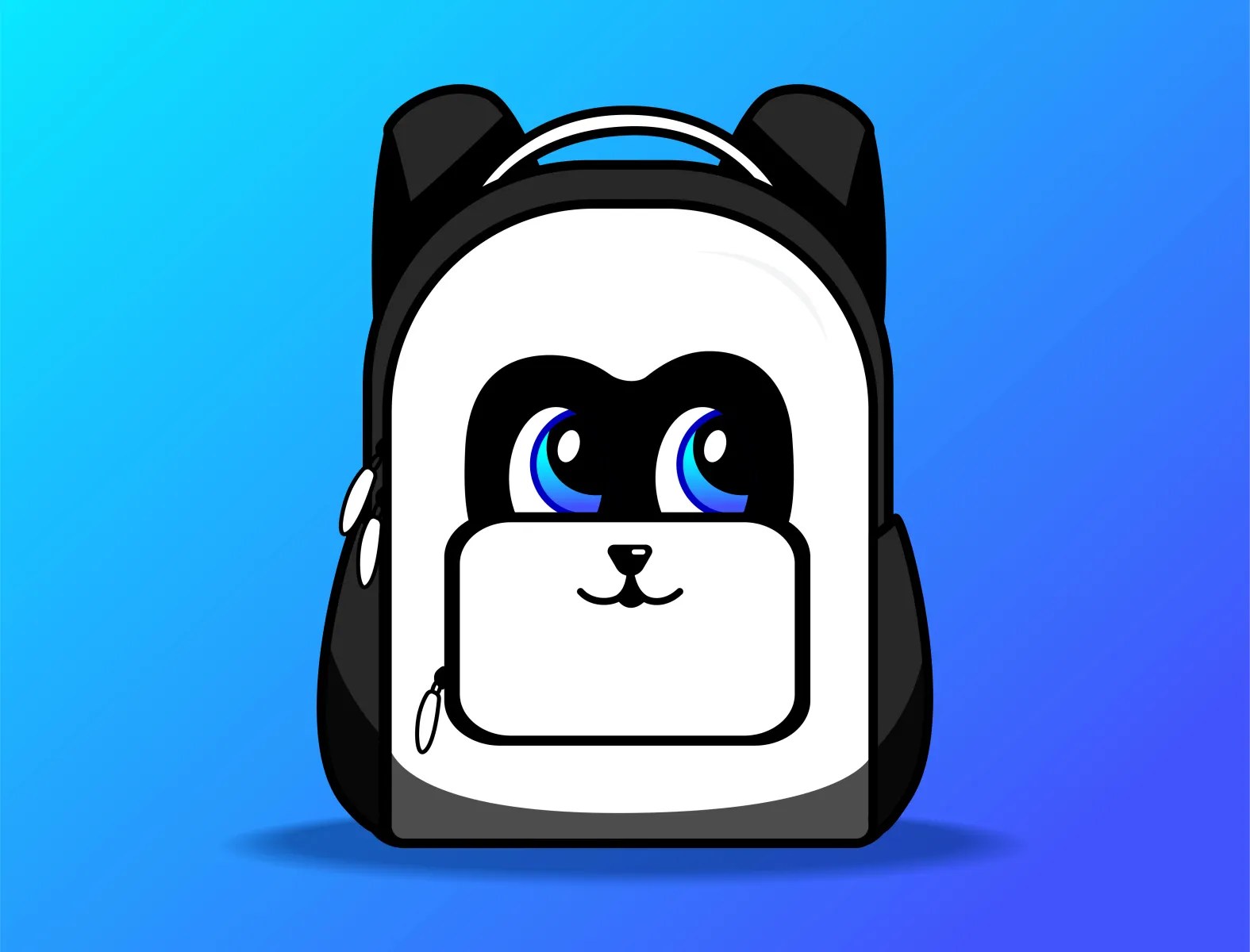 Cute panda backpack by katrin_the_artist on Dribbble