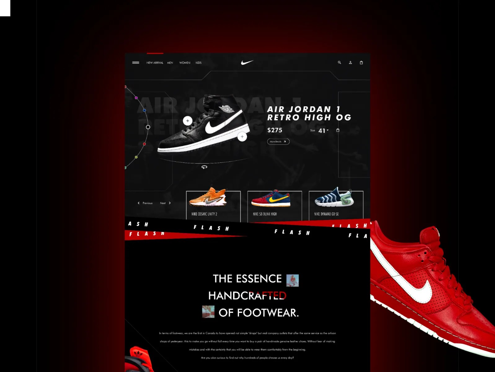 Nike Shoes site UI Design Concept by Adnan Khan on Dribbble