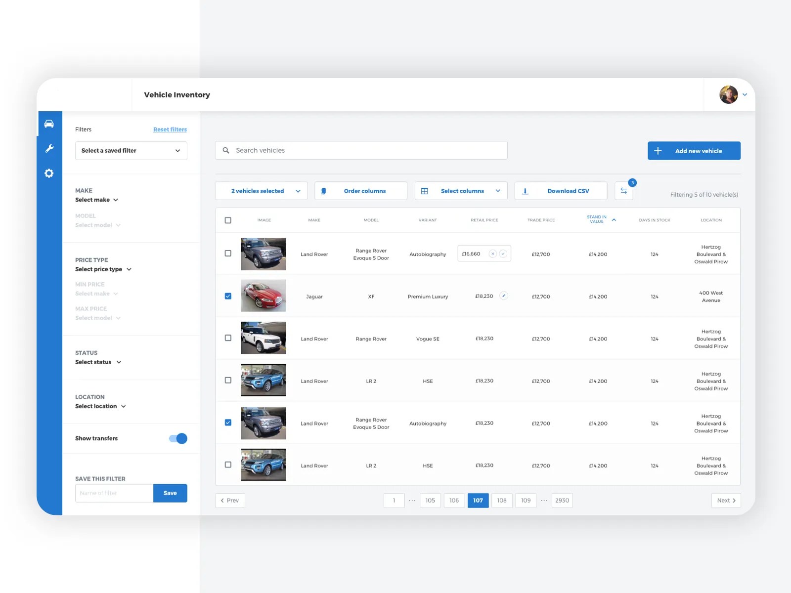 Car Inventory Management by Stergios Kritikos on Dribbble