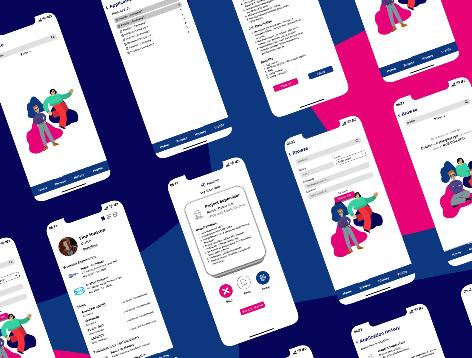 Jobstreet Mobile App UI Redesign by Wisnu Maharyuan Hadiyasa on Dribbble