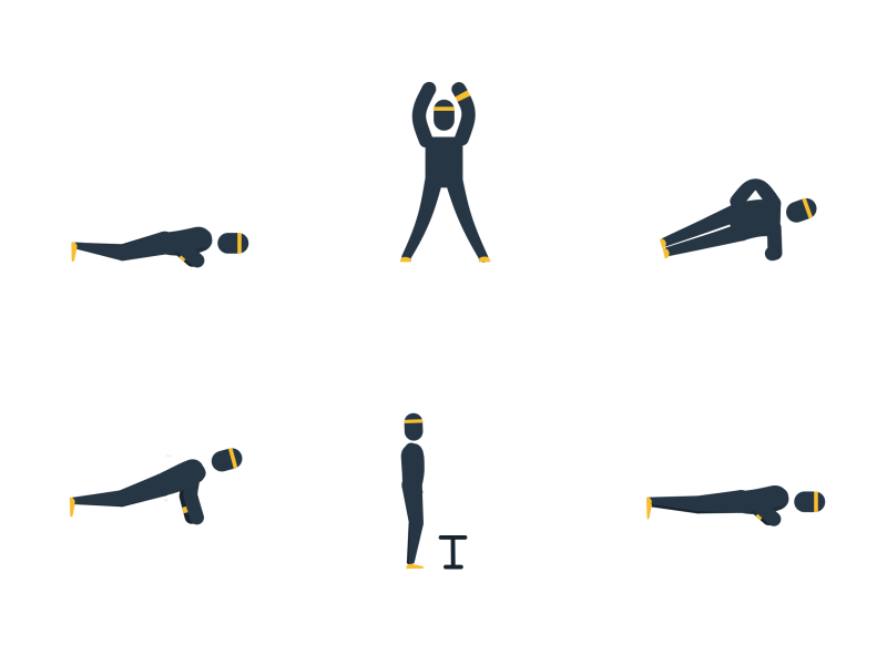 Fitness App Animation [gif] by Roman Scherbyna for Untime Studio on