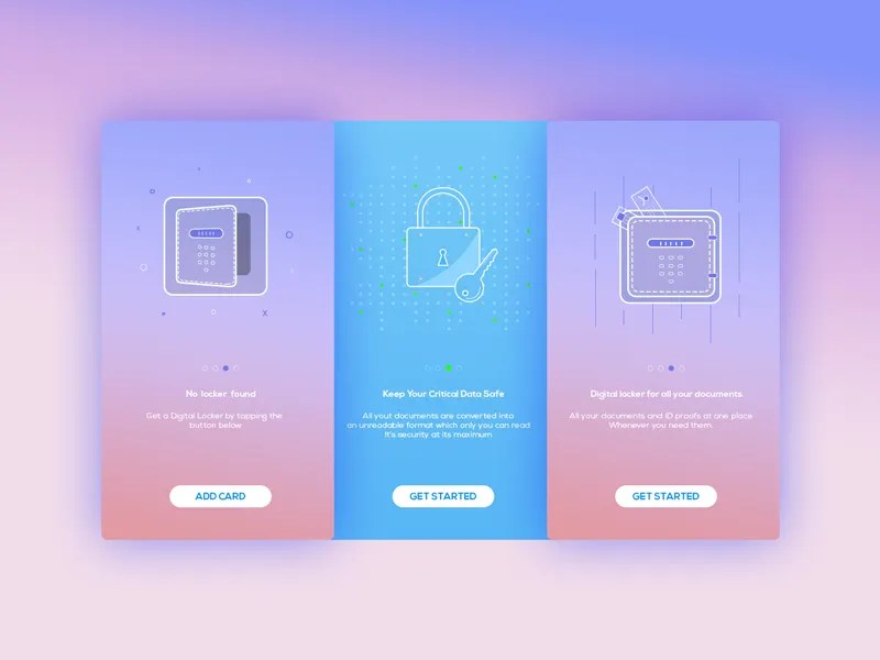 Walkthrough Screens by GTC on Dribbble