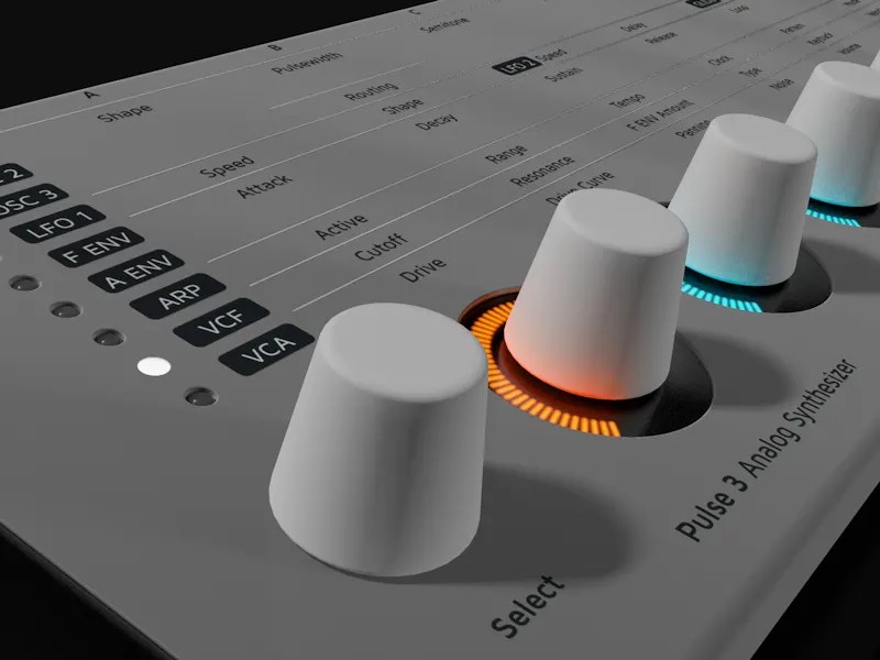 Puse 3 Analog Synthesizer Knobs by Brian Potstra on Dribbble