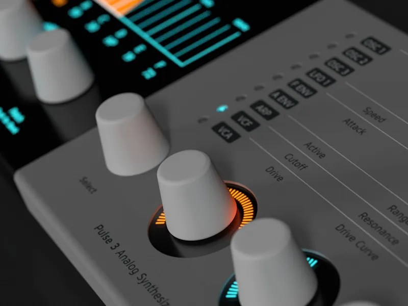 Pulse 3 Analog Synthesizer Knobs Revisited by Brian Potstra on Dribbble
