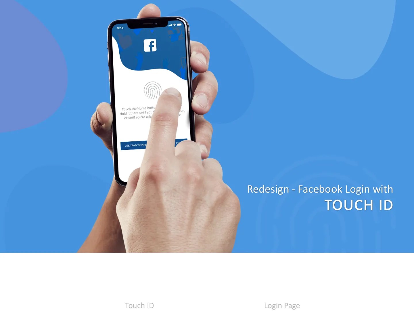 Redesign Facebook Login with Touch ID by RAMKUMAR UI / UX Designer