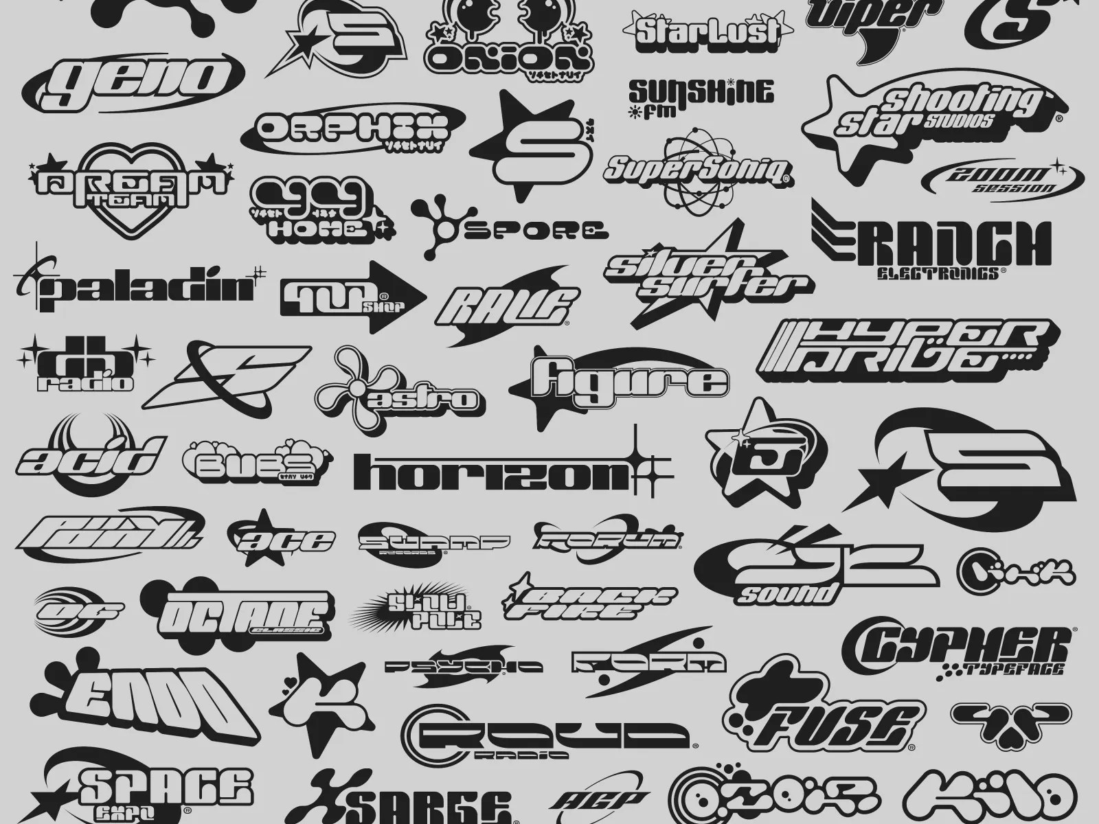 Các mẫu y2k logos độc đáo và thời trang cho thương hiệu của bạn