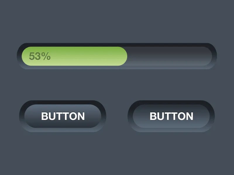 Simple Progress Bar & Buttons by Michael Venn on Dribbble