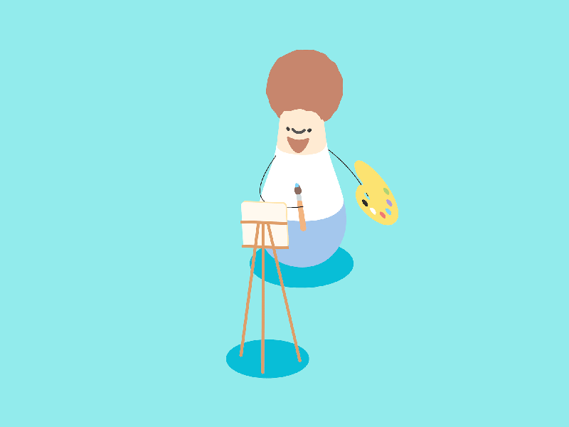 Bob Ross by Miguelgarest on Dribbble