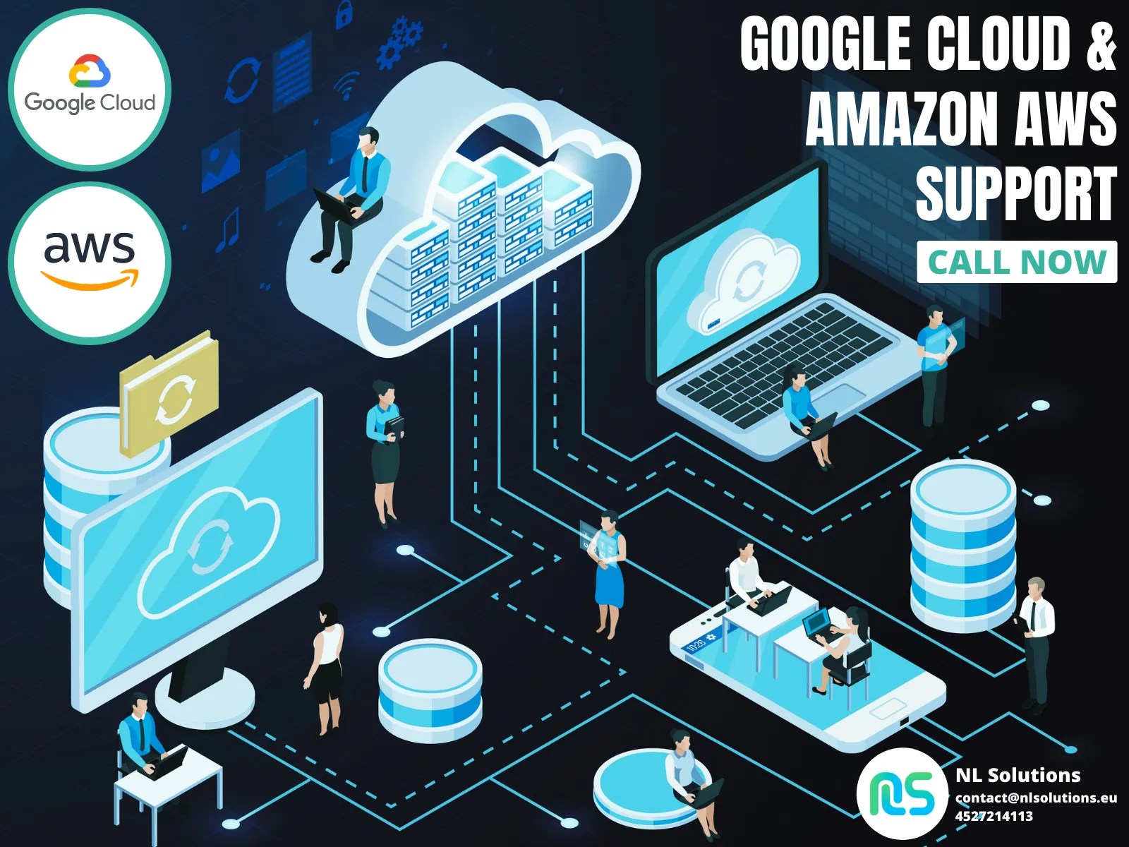 Google Cloud & Amazon AWS Support by NL Solutions ApS on Dribbble