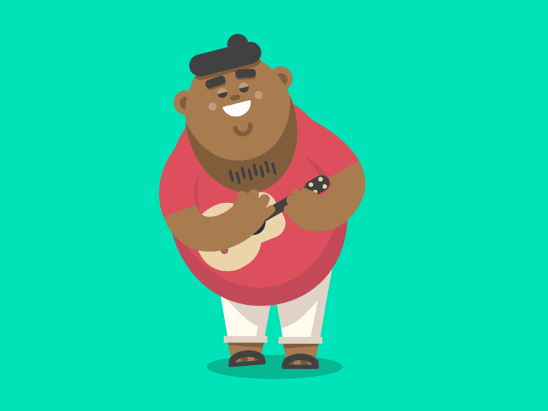 Ukulele guy by Michal Černý for Motionhouse on Dribbble