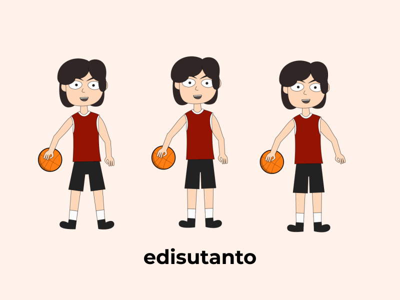 Basketball Player Loop GIF Cartoon Animation by Muhammad Edi Sutanto on Dribbble