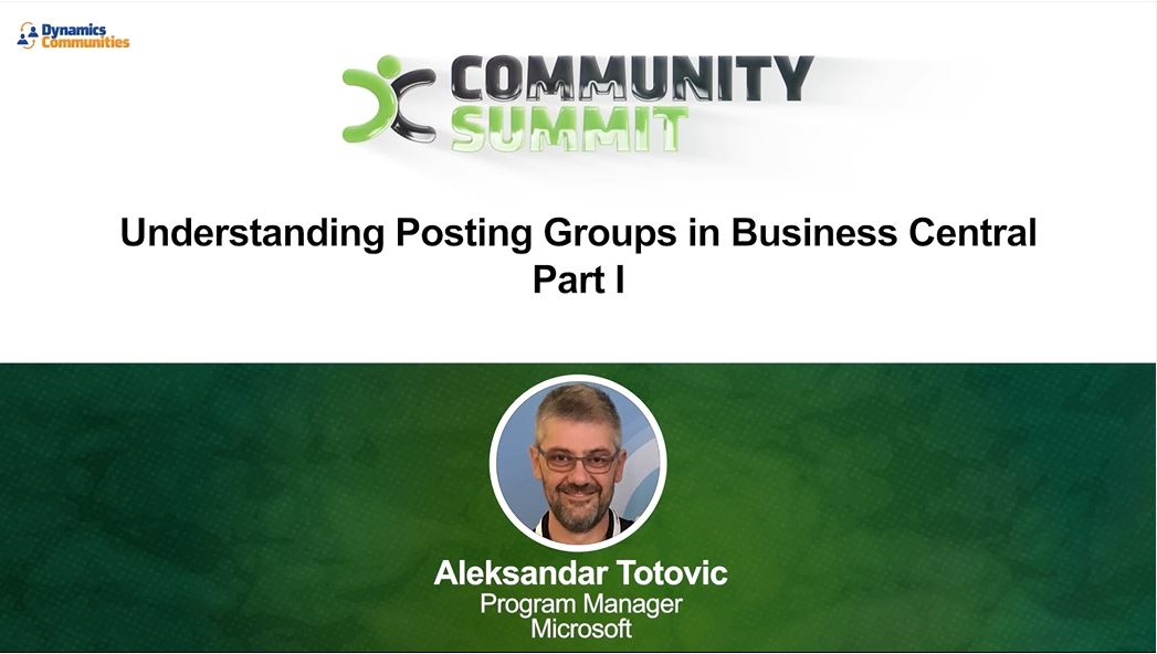 Understanding Posting Groups in Business Central Part I Dynamics