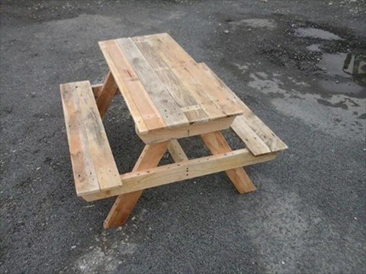 DIY Pallet Picnic Table Easy Pallet Ideas