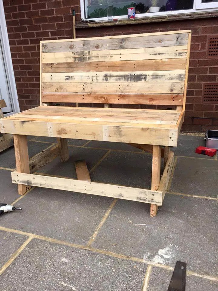 Outdoor Pallet Bench!! Tutorial Easy Pallet Ideas