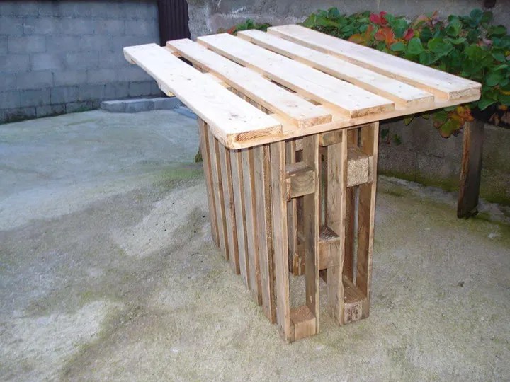 Diy Pub Tables / DIY Pallet Bar Table with Stools 101 Pallets / This