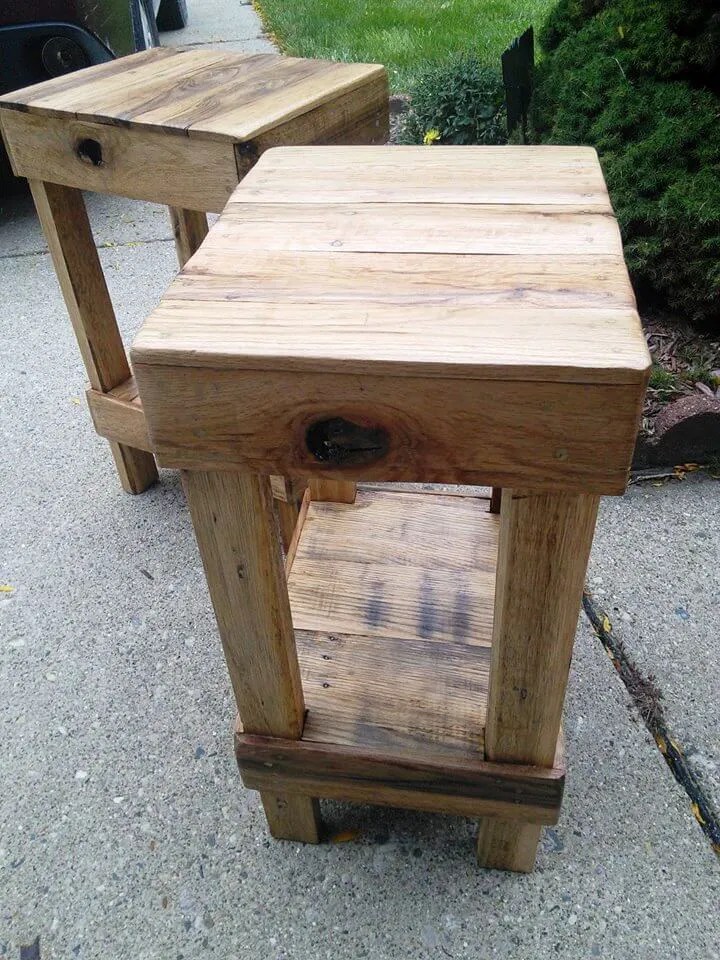 Pallet Stools Bar Stools Made from Pallets Easy Pallet Ideas
