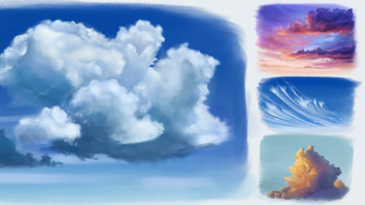 Step by Step Tutorial Painting Clouds EatHappyProject