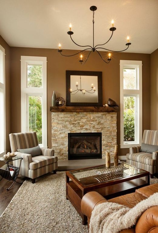 20 Living Rooms with Brown Walls EatHappyProject