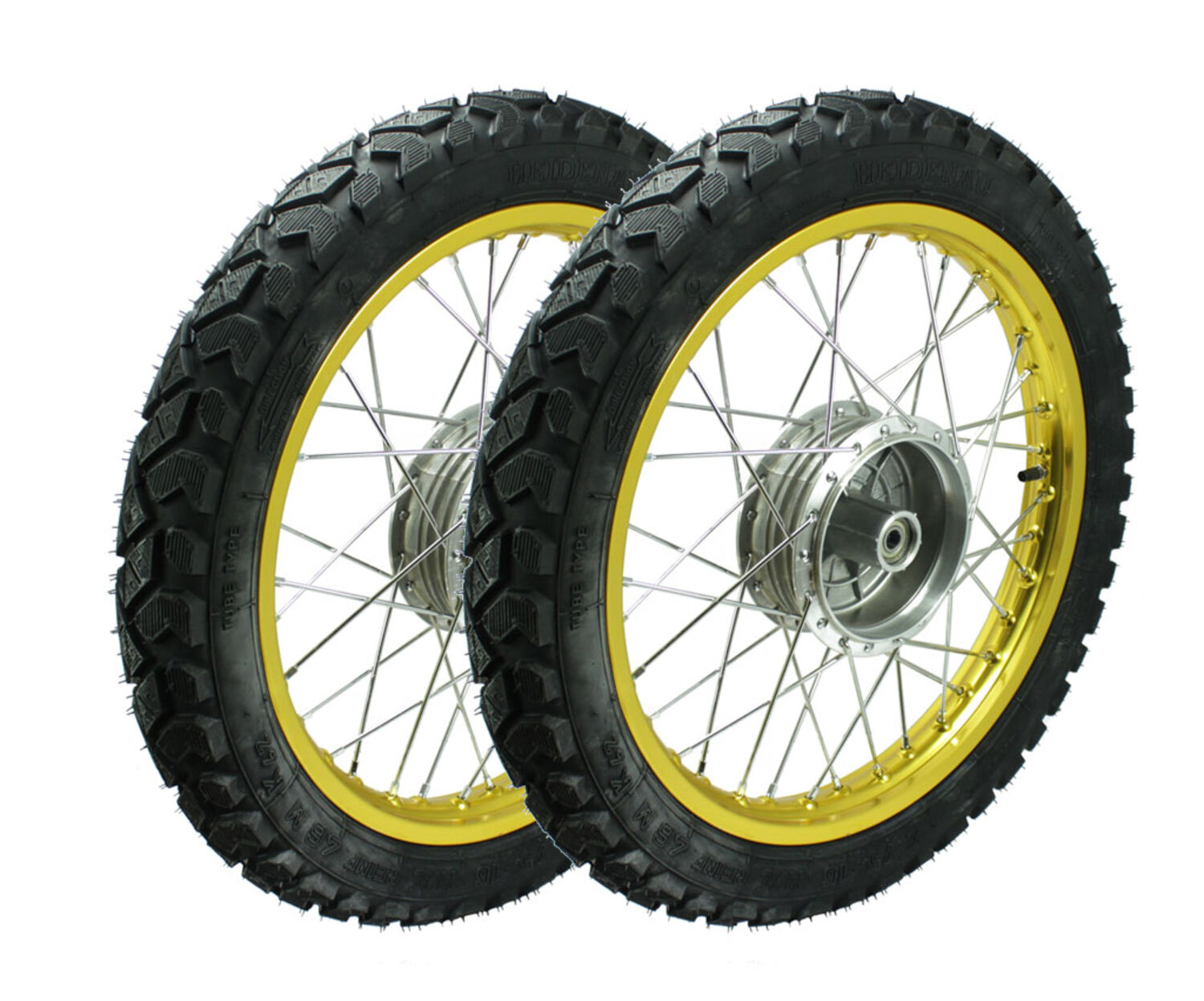 2 Räder Komplettrad für Simson S51 S50 S70 KR51 Schwalbe Star Sperber