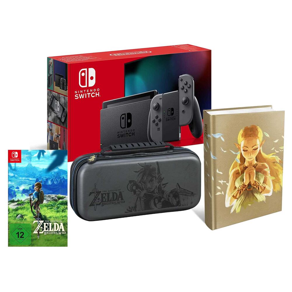 Nintendo Switch Konsole grau 2019 + Zelda Breath of the Wild