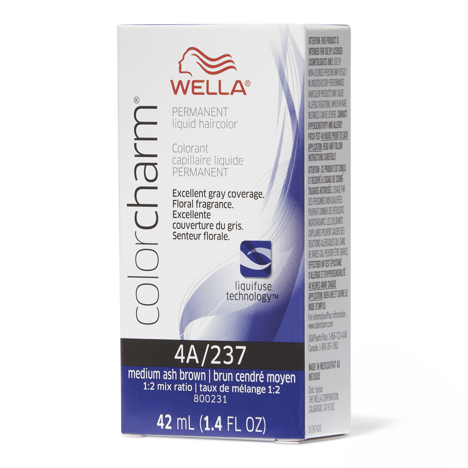 Wella Color Charm Permanent Liquid Hair Color for Gray Coverage 3NW