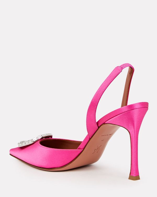 Camelia Crystalembellished Satin Slingback Pumps, Pink eCosmetics