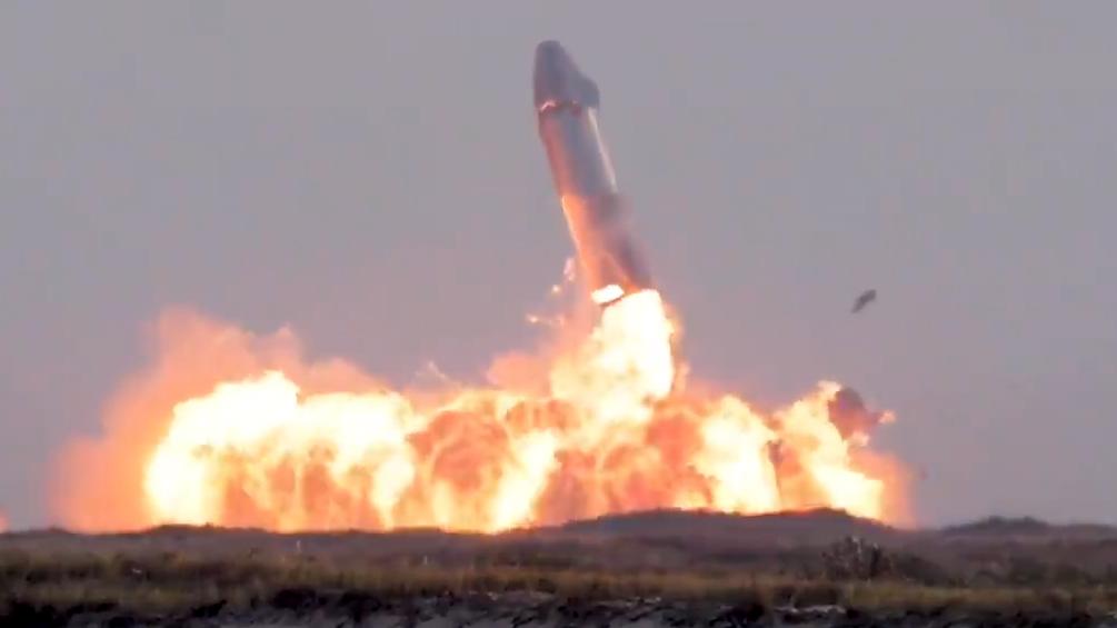 Watch Elon Musk's Mars rocket explodes after landing in test flight