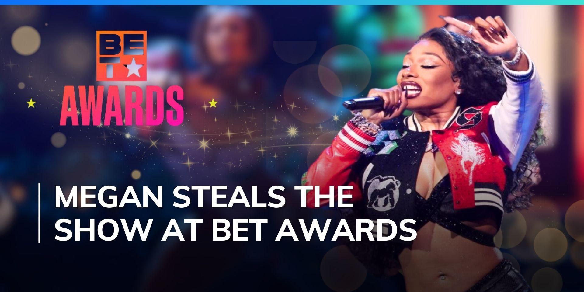 BET Awards 2024 Megan Thee shines bright and Taraji Henson injects