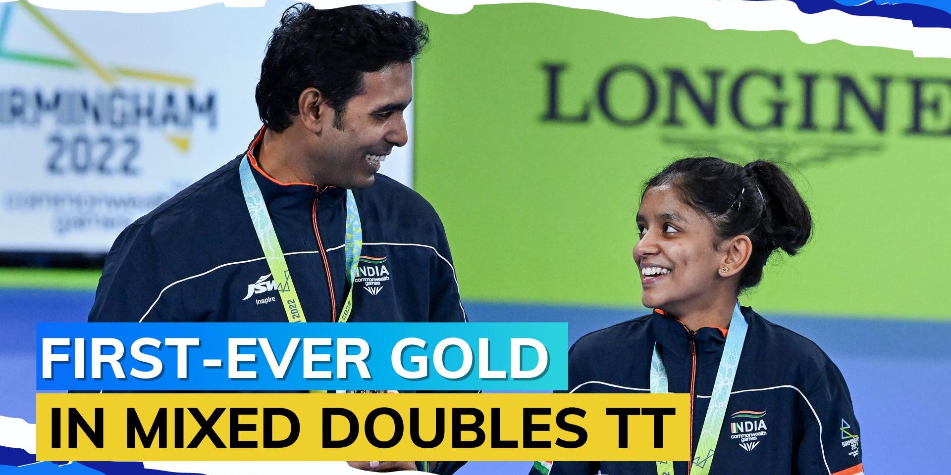 CWG Mixed doubles pair Sharath Kamal & Sreeja Akula win Gold in Table Tennis The gold rush
