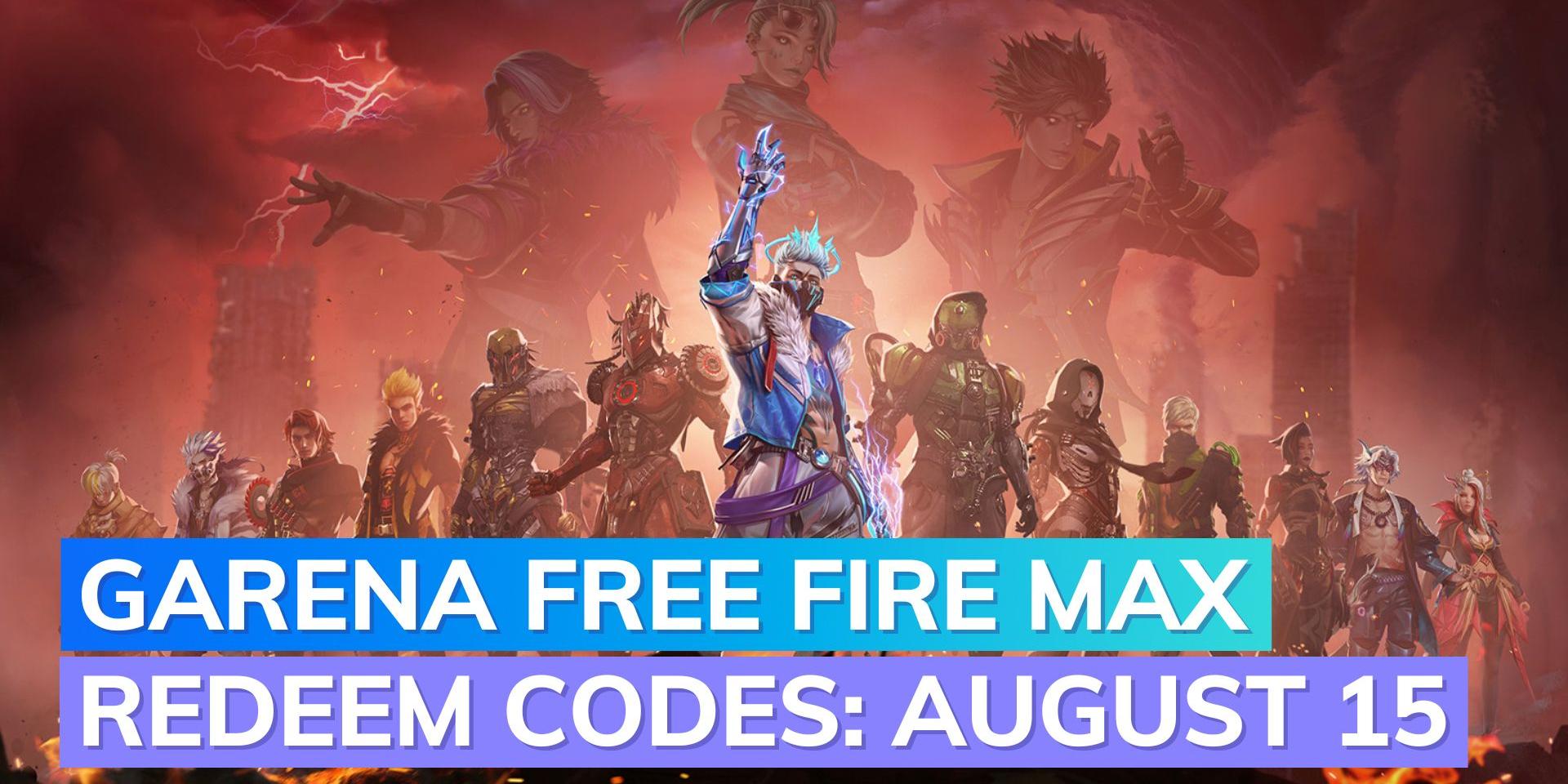 Garena Free Fire MAX redeem codes Today 15 August 2023 Unlock India