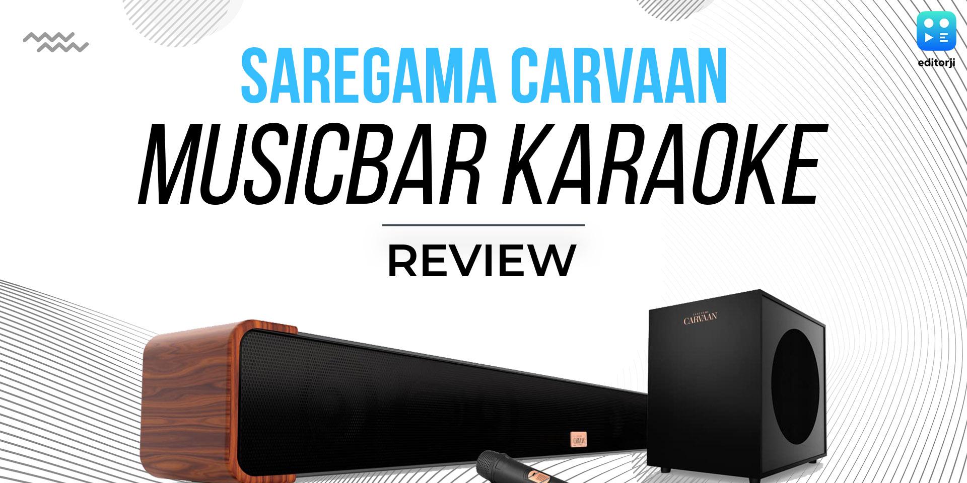 Saregama Carvaan Musicbar Karaoke Review soundbar with Karaoke mic