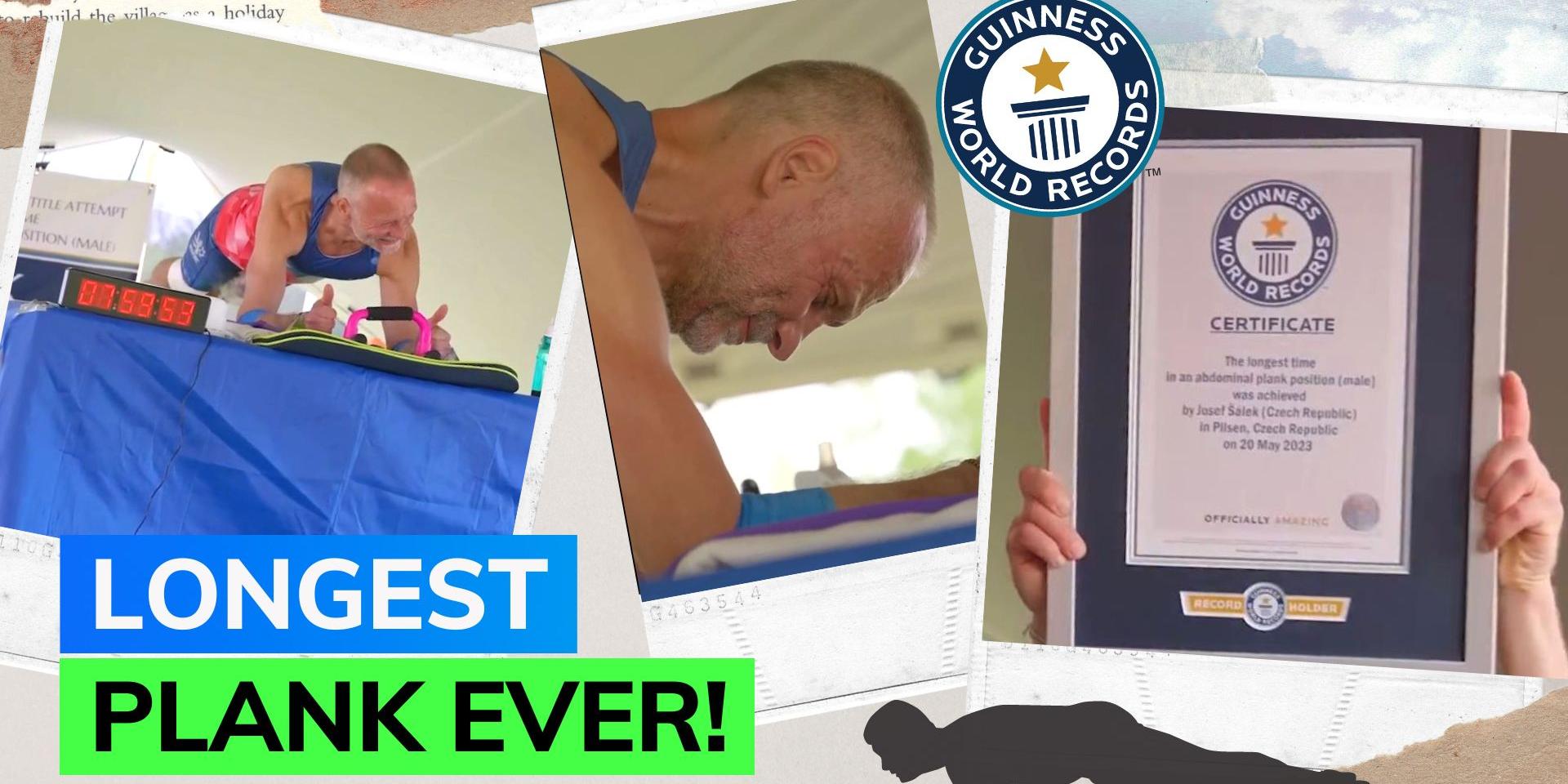Man holds plank position for about 10 hours; creates Guinness World