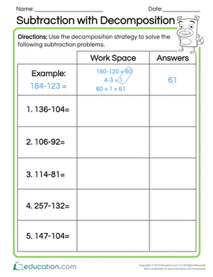 Decomposing 3 Digit Numbers Worksheets : Teaching Addition And