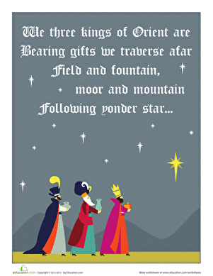 We Three Kings | Worksheet | Education.com