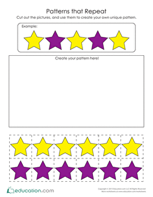 Make an AB Pattern | Worksheet | Education.com
