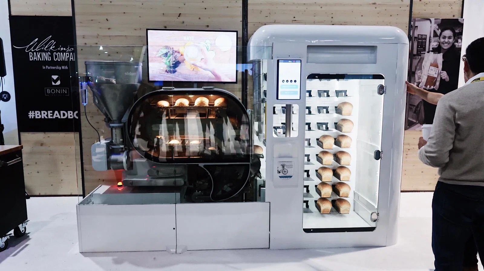 A Bread making machine that doubles as a vending machine BreadBot