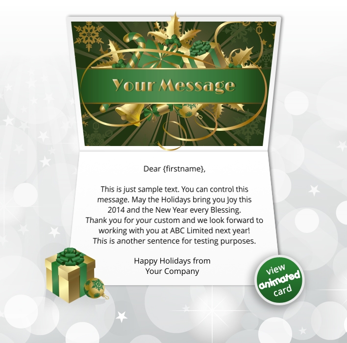 Christmas eCards for Business Electronic Xmas Holiday Cards