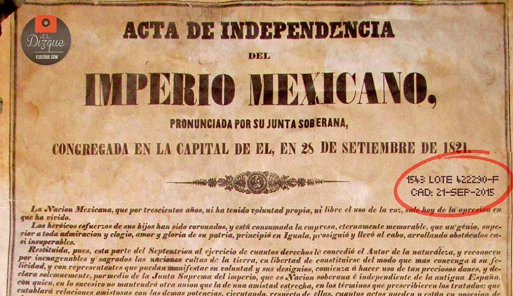 Este año vence el Acta de Independencia — Todo listo para volver a ser