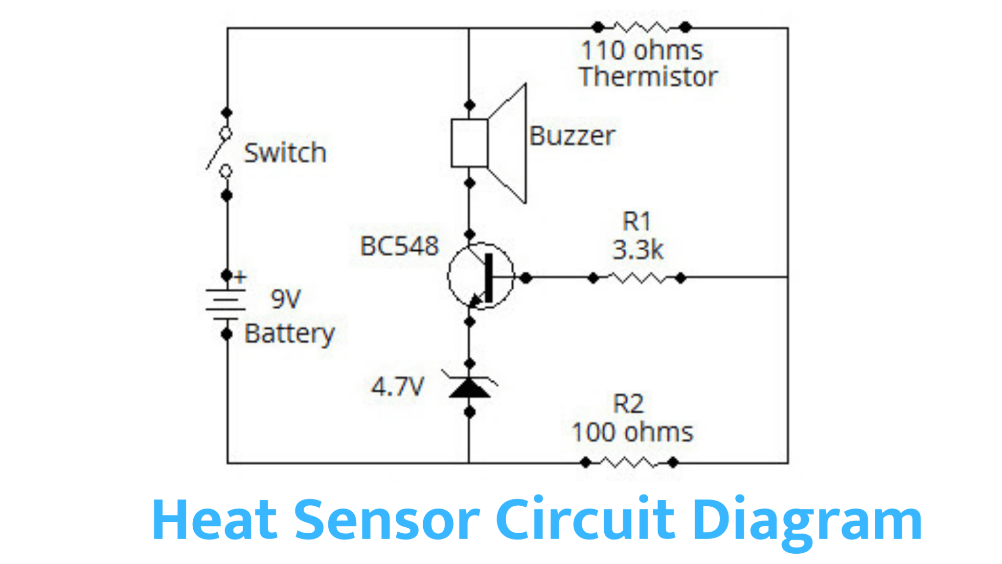 Heat Sensor Circuit Operating Principle of Heat Sensor