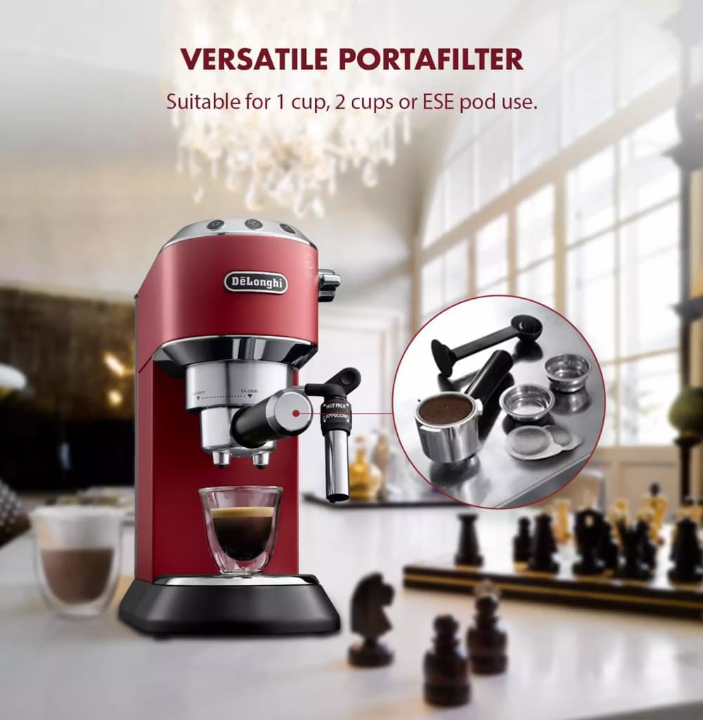 Delonghi EC685 Dedica Style Pump Coffee Machine (Red) Online at Best