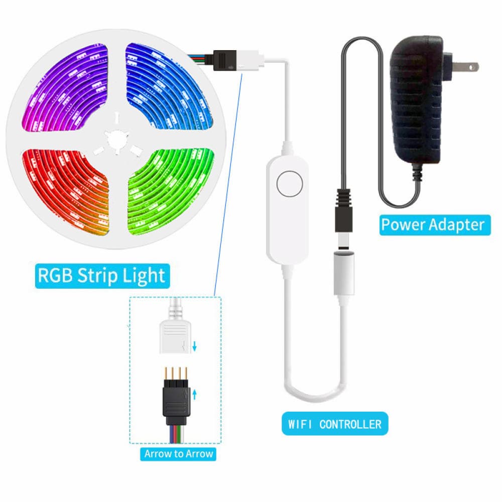 Smart LED Strip WiFi Light Cove Light RGBCCT 5 Meters Waterproof 150