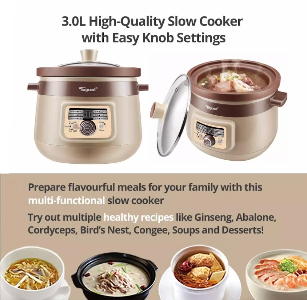 Toyomi SC 3001 Slow Cooker (3.0L) Online at Best Price in Singapore only on