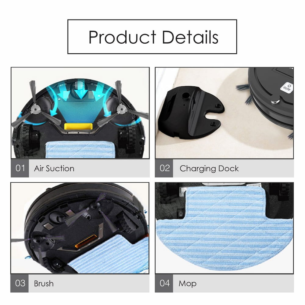 PowerPac PPV3200 Smart Robotic Vacuum Cleaner with Automatic Return and