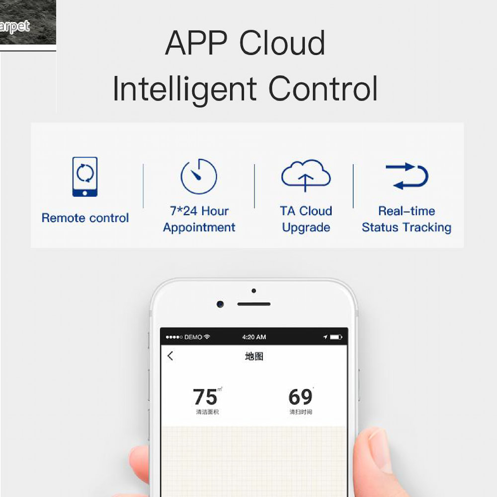 Dibea D500B Robotic Vacuum Cleaner for Hard Floors and Carpets, Works