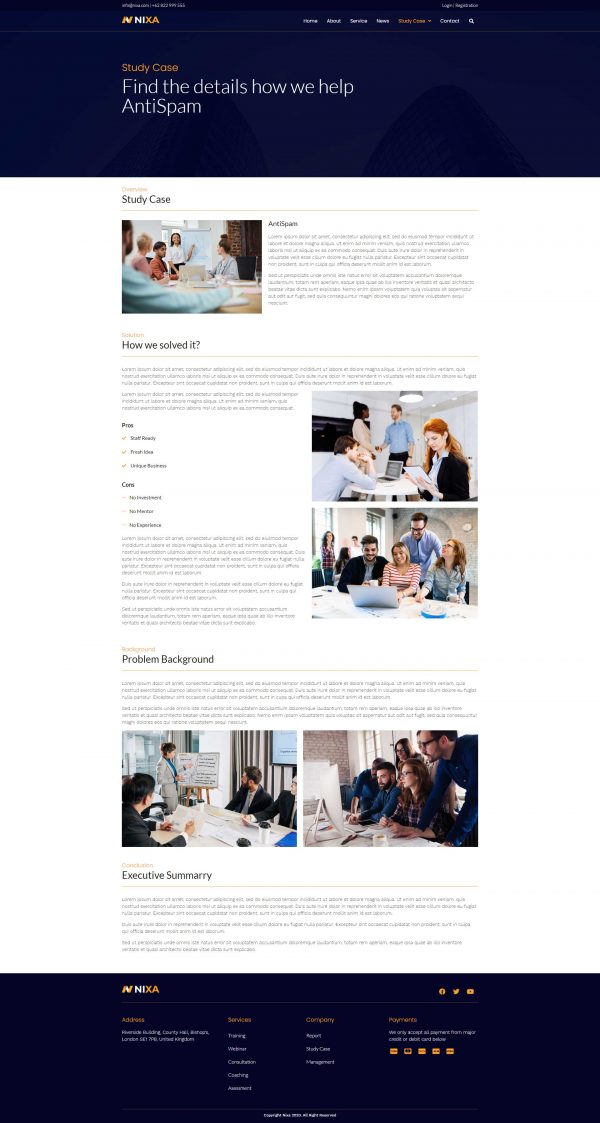 Nixa Business Services Elementor Şablon Kiti