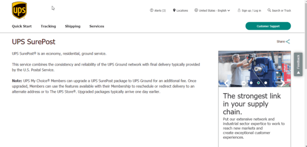 UPS RESIDENTIAL GROUND SERVICE.