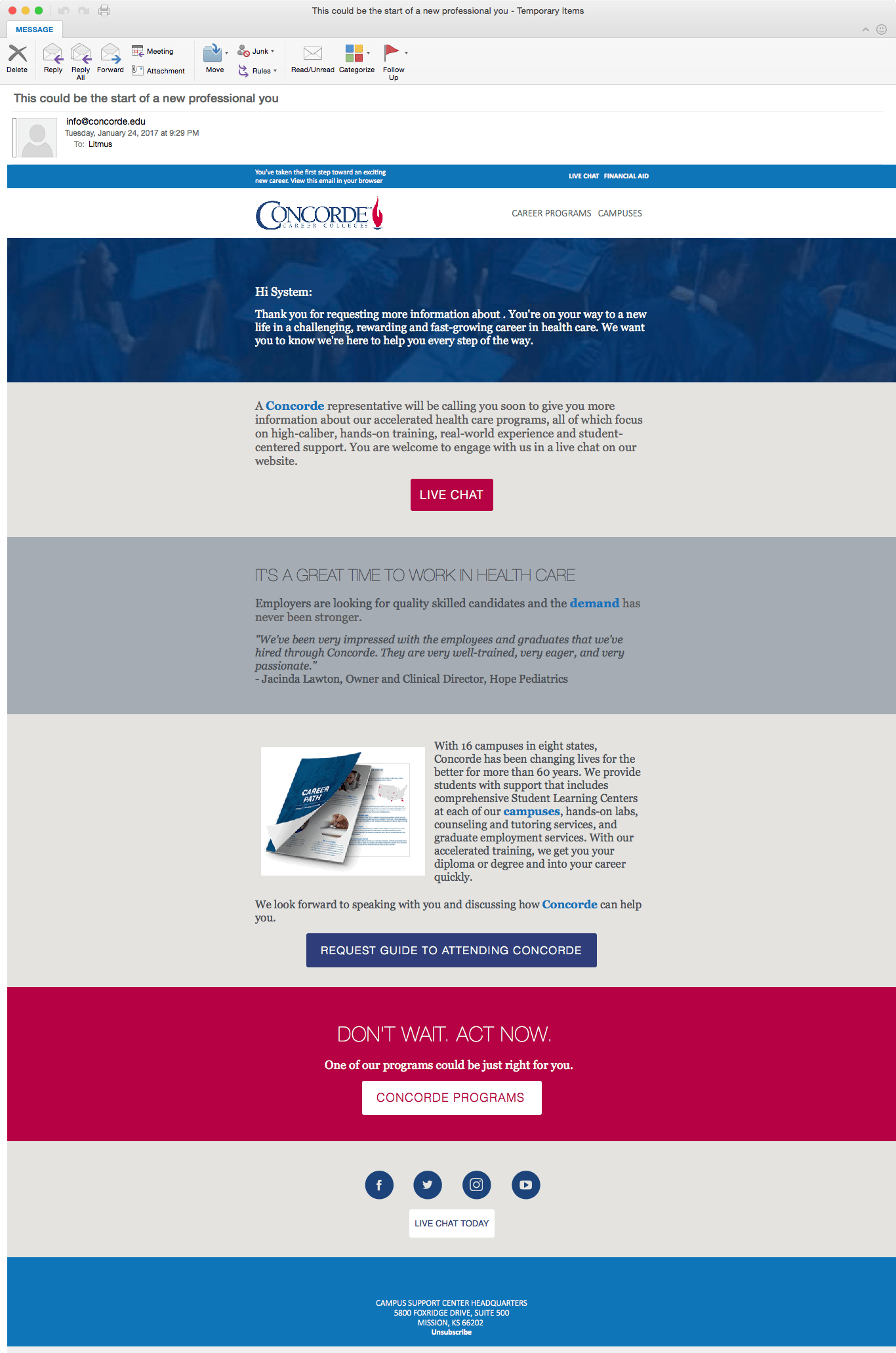 Concorde Career Colleges New Student Series emfluence Digital Marketing