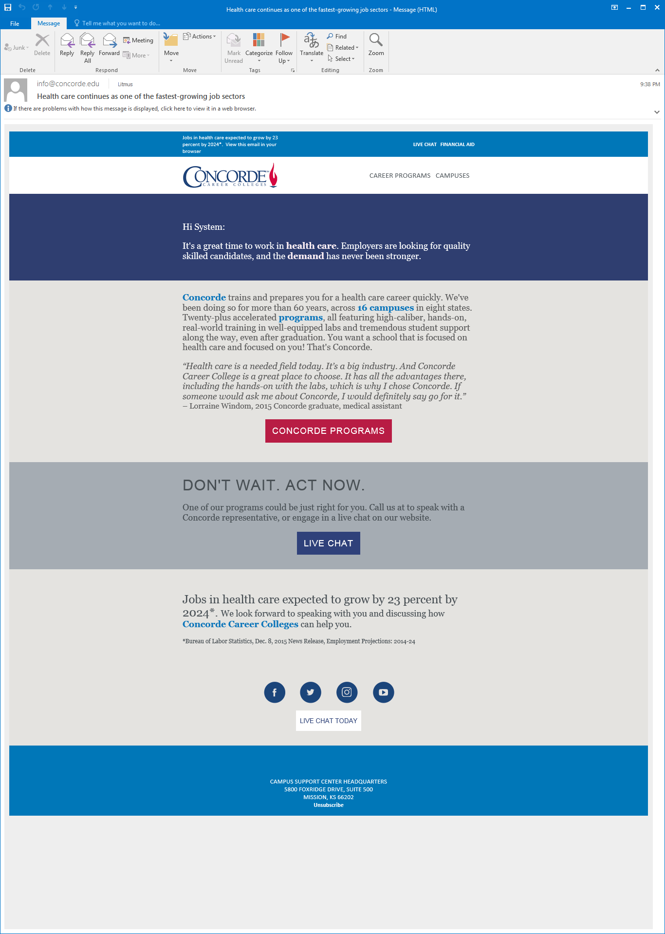 Concorde Career Colleges New Student Series emfluence Digital Marketing