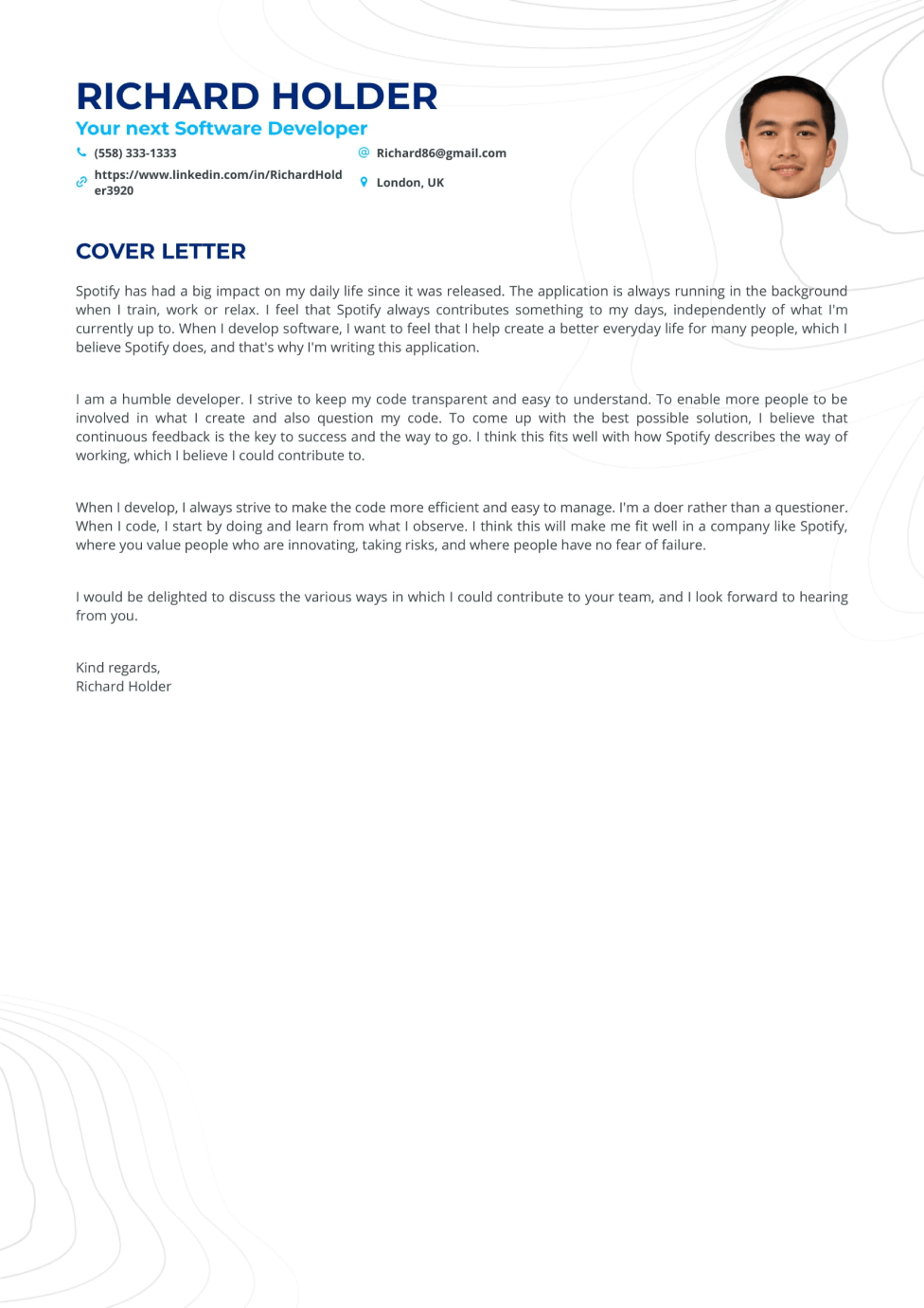 Great Cover Letter Templates - Infoupdate.org